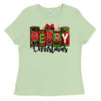 Matcha merry christmas license plate letters Ladies Tee - Jasminsmagicworld