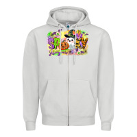 Dove Grey its spooky season Zipper Hoodie - CowGirlArtShop