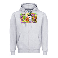 Heather Grey its spooky season Zipper Hoodie - CowGirlArtShop