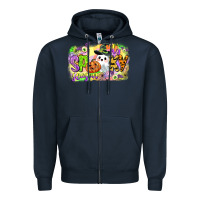 Navy its spooky season Zipper Hoodie - CowGirlArtShop