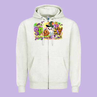 Its Spooky Season Zipper Hoodie Designed By Cowgirlartshop