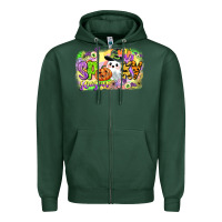 Sports Green its spooky season Zipper Hoodie - CowGirlArtShop