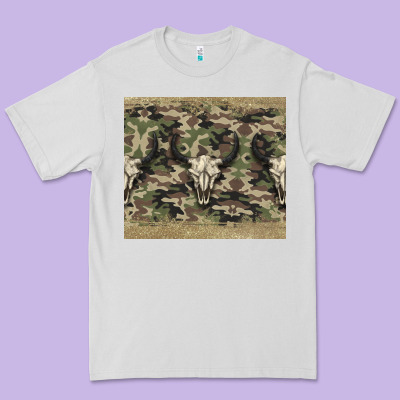 Camouflage Bull Skull Premium Tee Designed By Jasminsmagicworld