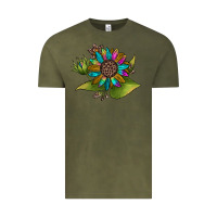 Vintage Olive western sunflower Vintage Tee - JahusDesignShop