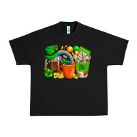 Black St. Patricks Day Coffee Cups Urban Heavy Tee - BundleAndBundleShop