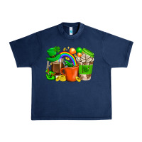 Navy St. Patricks Day Coffee Cups Urban Heavy Tee - BundleAndBundleShop