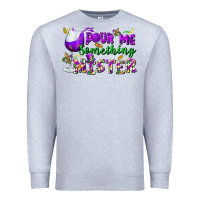 Heather Grey Pour me something mister Premium Sweatshirt - FaDigitalArtStudio