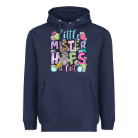 Navy Easter Day Little mister hops a lot Heavyweight Hoodie - OliviaCreatesArt