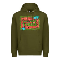 Army Green summer vibes watermelon Premium Hoodie - JahusDesignShop