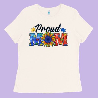 Proud Mom Autism Ladies Tee Designed By Barkaloodesign