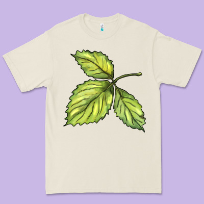 Green Leaf Premium Tee Designed By Barkaloodesign