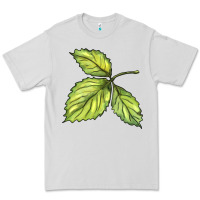 Dove Grey green leaf Premium Tee - BarkalooDesign