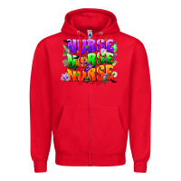 Red nurse nurse nurse halloween Zipper Hoodie - CowGirlArtShop