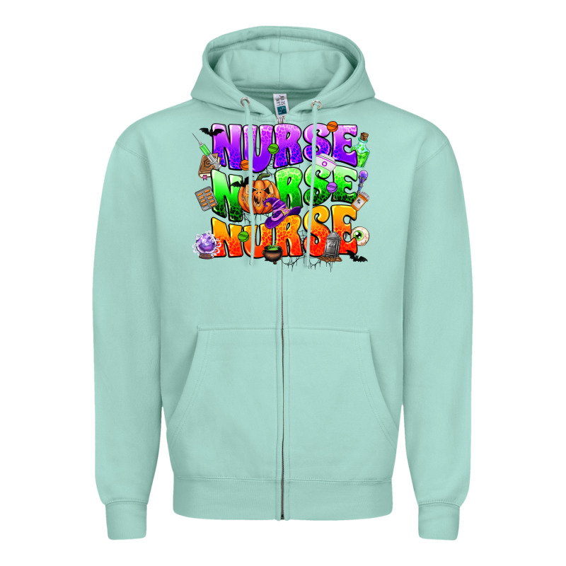 Nurse Nurse Nurse Halloween Zipper Hoodie by CowGirlArtShop | Teevron