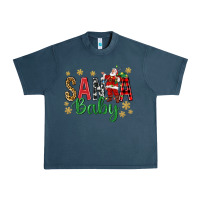 Midnight Navy Santa Baby With Santa Urban Heavy Tee - BundleAndBundleShop