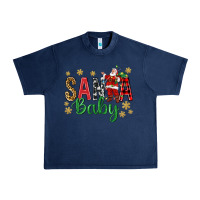 Navy Santa Baby With Santa Urban Heavy Tee - BundleAndBundleShop