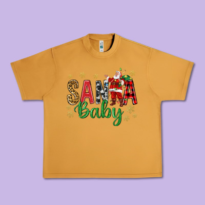 Santa Baby With Santa Urban Heavy Tee Designed By Bundleandbundleshop