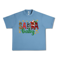 Pebble Blue Santa Baby With Santa Urban Heavy Tee - BundleAndBundleShop