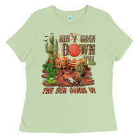 Matcha aintgoin down til the sun comes up desert Ladies Tee - NancyCooperArtShop