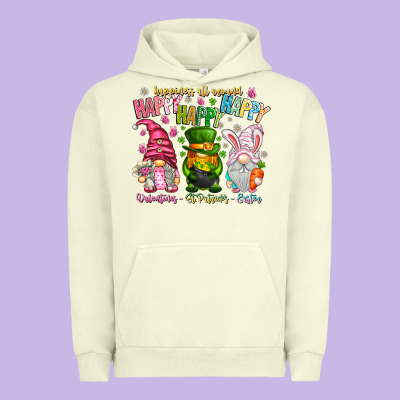Happiness All Around Happy Valentines Patrick East Urban Hoodie Designed By Cowhidedigitalart