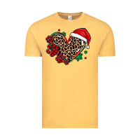 Vintage Mustard christmas paw heart Vintage Tee - MaliasSmallBusiness