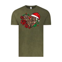 Vintage Olive christmas paw heart Vintage Tee - MaliasSmallBusiness