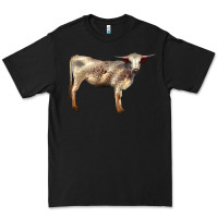 Black Texas Longhorn Heifer Premium Tee - LillyAllenDesigns