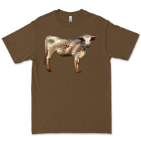 Cacao Texas Longhorn Heifer Premium Tee - LillyAllenDesigns
