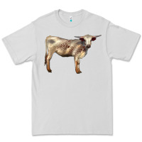 Dove Grey Texas Longhorn Heifer Premium Tee - LillyAllenDesigns