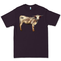 Plum Texas Longhorn Heifer Premium Tee - LillyAllenDesigns