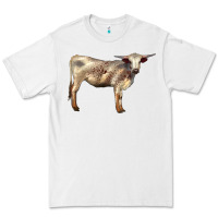 White Texas Longhorn Heifer Premium Tee - LillyAllenDesigns