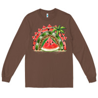 Chestnut watermelon slice  rainbow Long Sleeve Tee - BarkalooDesign