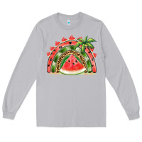 Moon Dust watermelon slice  rainbow Long Sleeve Tee - BarkalooDesign