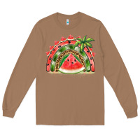 Toasted Coconut watermelon slice  rainbow Long Sleeve Tee - BarkalooDesign