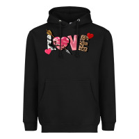 Black Love Valentine's Day Heavyweight Hoodie - FaDigitalArtStudio