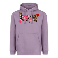 Lavender Love Valentine's Day Heavyweight Hoodie - FaDigitalArtStudio