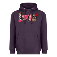 Plum Love Valentine's Day Heavyweight Hoodie - FaDigitalArtStudio