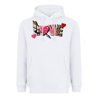 White Love Valentine's Day Heavyweight Hoodie - FaDigitalArtStudio