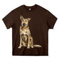 Chocolate Brown chinook dog Heavy Core Tee - LillyAllenDesigns