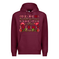 Burgundy roses are red chocolates are brown Premium Hoodie - OliviaCreatesArt