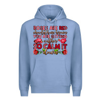 Colony Blue roses are red chocolates are brown Premium Hoodie - OliviaCreatesArt