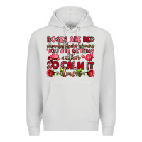 Dove Grey roses are red chocolates are brown Premium Hoodie - OliviaCreatesArt