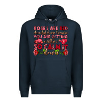 Navy roses are red chocolates are brown Premium Hoodie - OliviaCreatesArt