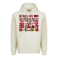Oatmeal Heather roses are red chocolates are brown Premium Hoodie - OliviaCreatesArt