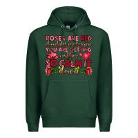 Sports Green roses are red chocolates are brown Premium Hoodie - OliviaCreatesArt