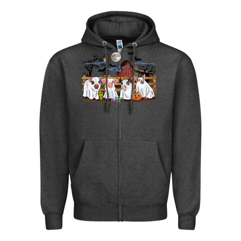 Halloween Pigs Zipper Hoodie by CowGirlArtShop | Teevron