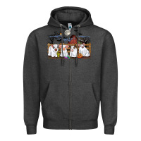 Charcoal Heather halloween pigs Zipper Hoodie - CowGirlArtShop