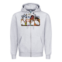 Heather Grey halloween pigs Zipper Hoodie - CowGirlArtShop