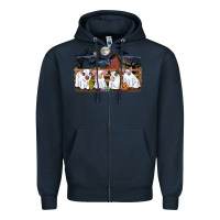Navy halloween pigs Zipper Hoodie - CowGirlArtShop