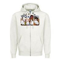 Oatmeal Heather halloween pigs Zipper Hoodie - CowGirlArtShop